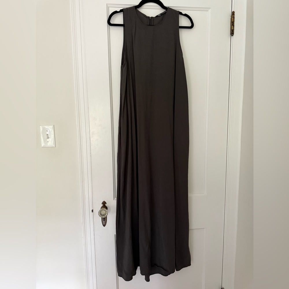 NWOT - Zara Charcoal Maxi Dress - Size M - Picture 4 of 12
